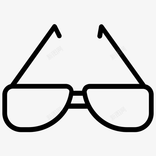 眼镜护目镜太阳镜图标svg_新图网 https://ixintu.com 商业智能线图标 太阳镜 护目镜 眼镜