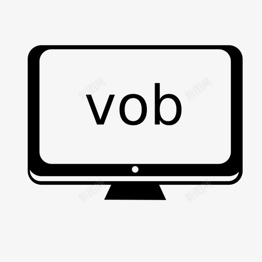 vobdvd文件格式图标svg_新图网 https://ixintu.com dvd ui vob 文件格式 监视器 视频格式 通用视频格式
