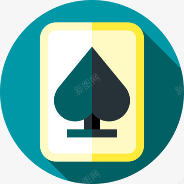 扑克牌android应用程序8扁平图标图标