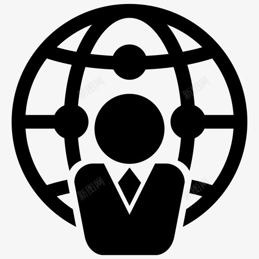 国际商务商人沟通图标svg_新图网 https://ixintu.com 企业管理第3部分 全球 商人 国际商务 沟通 领导者