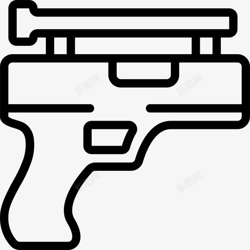 枪武器2直线型图标svg_新图网 https://ixintu.com 枪 武器2 直线型