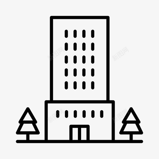 建筑城市办公室图标svg_新图网 https://ixintu.com 办公室 城市 多伦多 建筑 镇