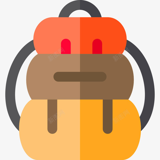 背包探险旅行平装图标svg_新图网 https://ixintu.com 平装 探险旅行 背包