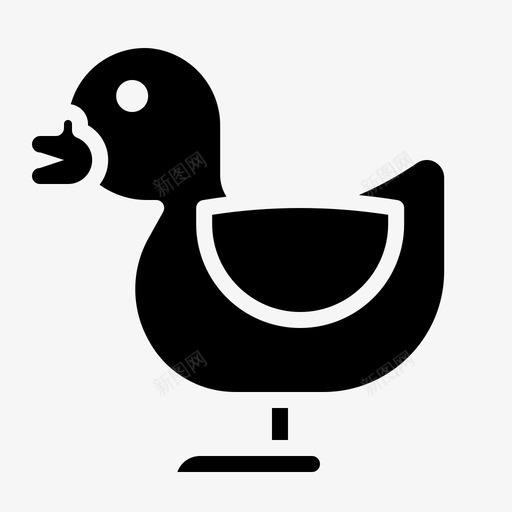 鸭子动物鸟图标svg_新图网 https://ixintu.com 农场 动物 动物固体 生活 鸟 鸭子