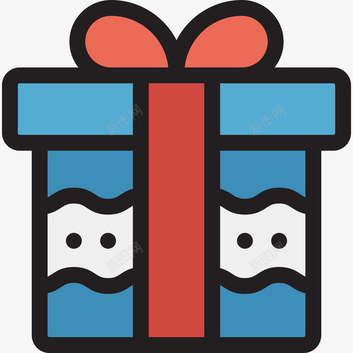 礼品盒圣诞36线性颜色图标svg_新图网 https://ixintu.com 圣诞36 礼品盒 线性颜色