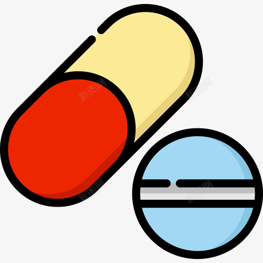药片兽医2线性颜色图标svg_新图网 https://ixintu.com 兽医2 线性颜色 药片