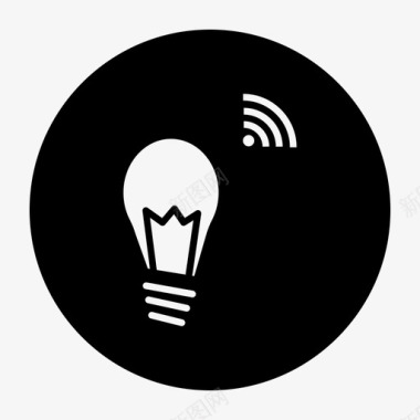 灯泡物联网智能灯泡图标图标
