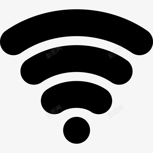 Wifiui接口6已填充图标svg_新图网 https://ixintu.com Wifi ui接口6 已填充