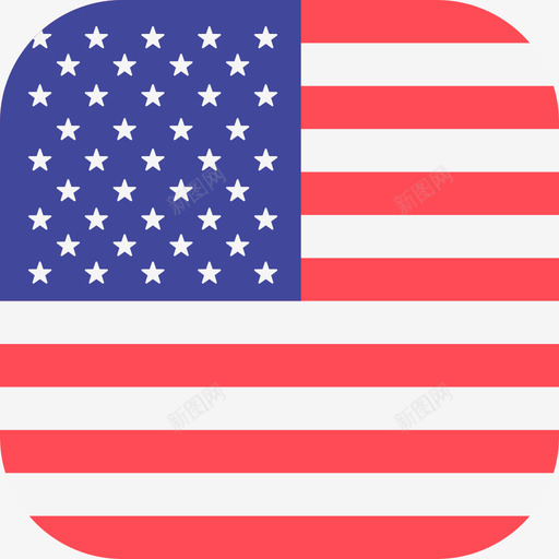 美国国际国旗3圆形方形图标svg_新图网 https://ixintu.com 国际国旗3 圆形方形 美国