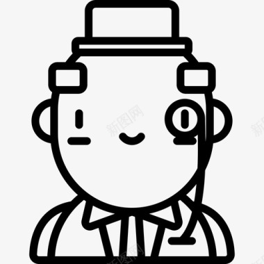 Richkawaiiavatars线性图标图标