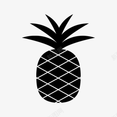 菠萝水果健康图标图标