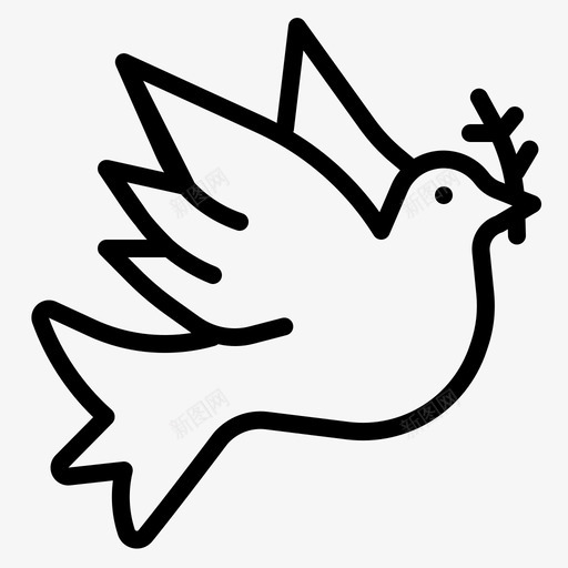 鸽子小鸟和平图标svg_新图网 https://ixintu.com 动物 和平 婚礼 小鸟 鸽子