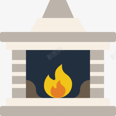 壁炉冬季4平的图标图标