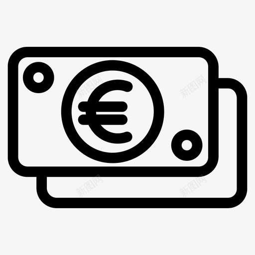 欧元货币纸币图标svg_新图网 https://ixintu.com 欧元 纸币 货币