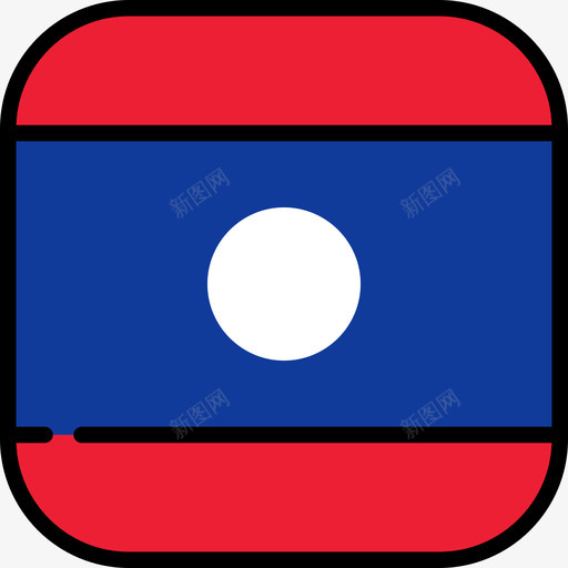 老挝国旗收藏6圆形广场图标svg_新图网 https://ixintu.com 国旗收藏6 圆形广场 老挝