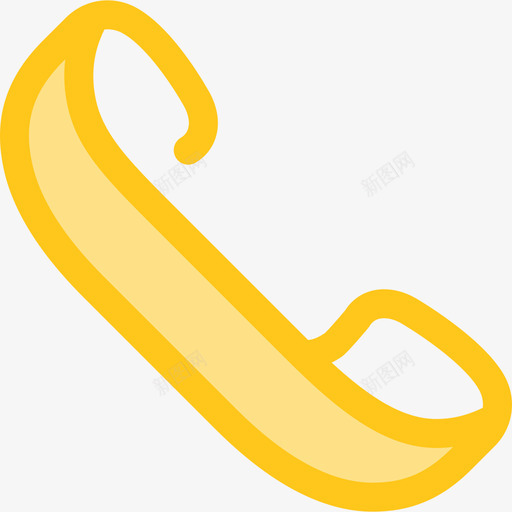 电话触点6黄色图标svg_新图网 https://ixintu.com 电话 触点6 黄色