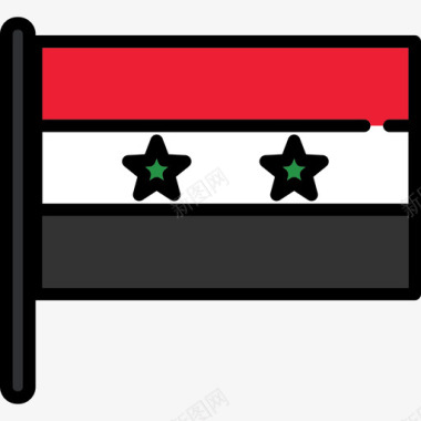 叙利亚国旗收藏2桅杆图标图标
