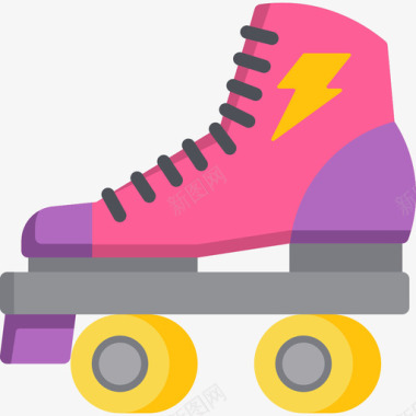 溜冰鞋80年代5平底鞋图标图标
