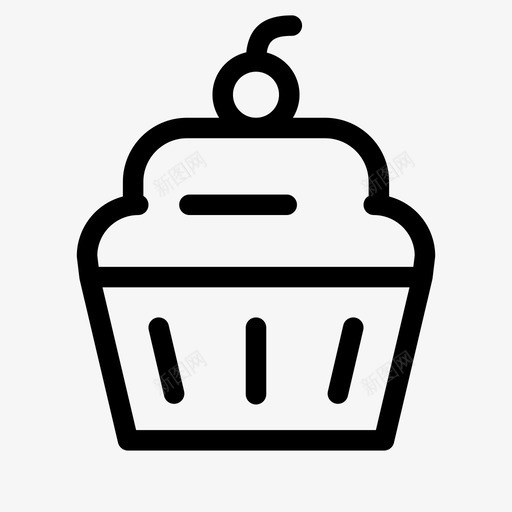 纸杯蛋糕樱桃饼干图标svg_新图网 https://ixintu.com 咖啡 樱桃 汗水 点心 纸杯蛋糕 饼干