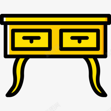 桌子5户黄色图标图标