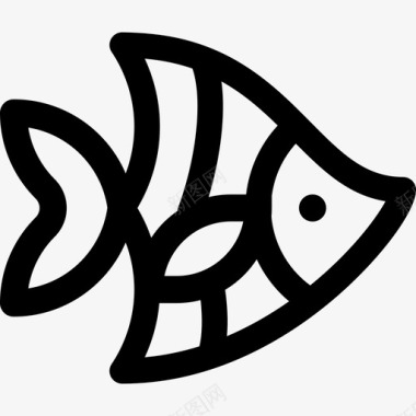 鱼夏季7直线型图标图标