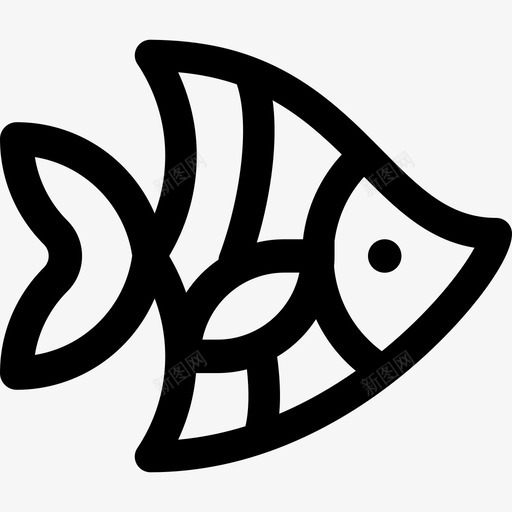 鱼夏季7直线型图标svg_新图网 https://ixintu.com 夏季7 直线型 鱼
