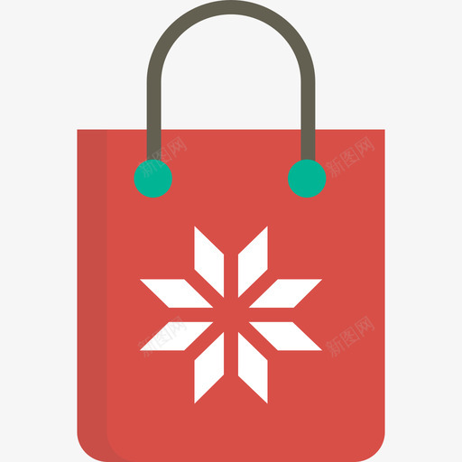 购物袋圣诞节28扁平图标svg_新图网 https://ixintu.com 圣诞节28 扁平 购物袋