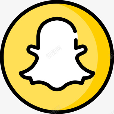 Snapchat社交媒体23线性颜色图标图标