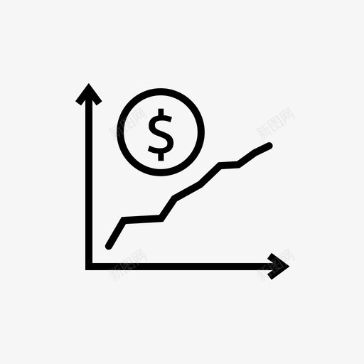 线条图金融投资图标svg_新图网 https://ixintu.com 投资 线条图 统计 货币 金融 银行和金融轮廓笔划 销售
