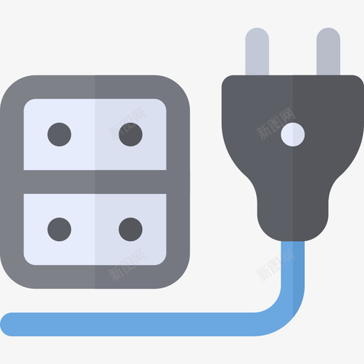插头建筑结构8扁平图标svg_新图网 https://ixintu.com 建筑结构8 扁平 插头