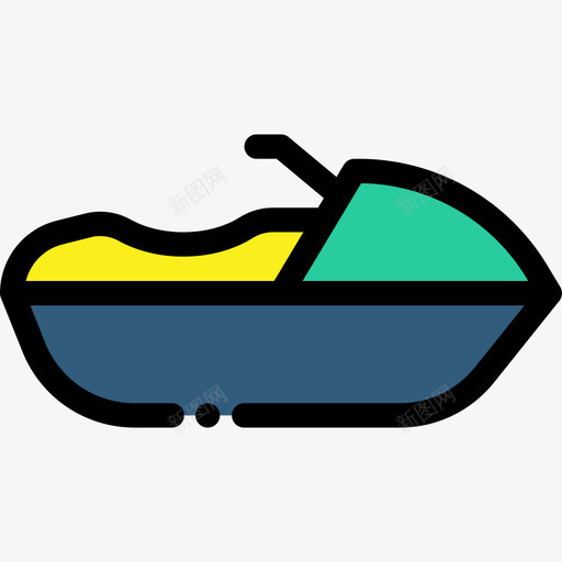 摩托艇运动型44线性颜色图标svg_新图网 https://ixintu.com 摩托艇 线性颜色 运动型44