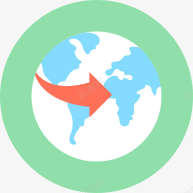 全球网络和网络2循环图标图标
