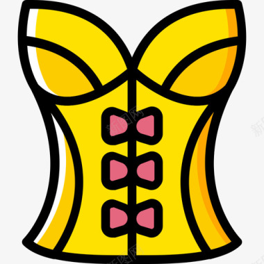 紧身胸衣女装3黄色图标图标