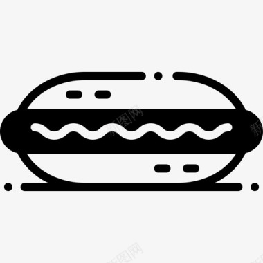 热狗快餐三明治图标图标