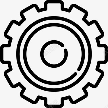 齿轮工业过程3线性图标图标