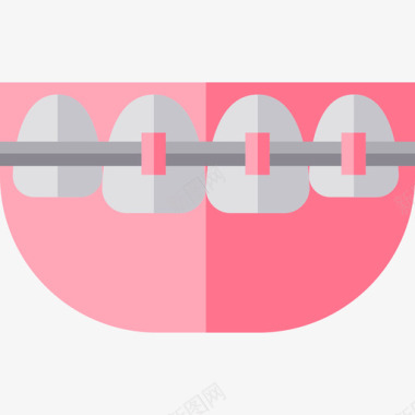牙套牙科护理扁平图标图标