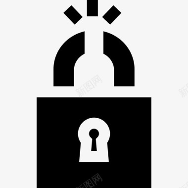 挂锁钥匙锁2填充图标图标