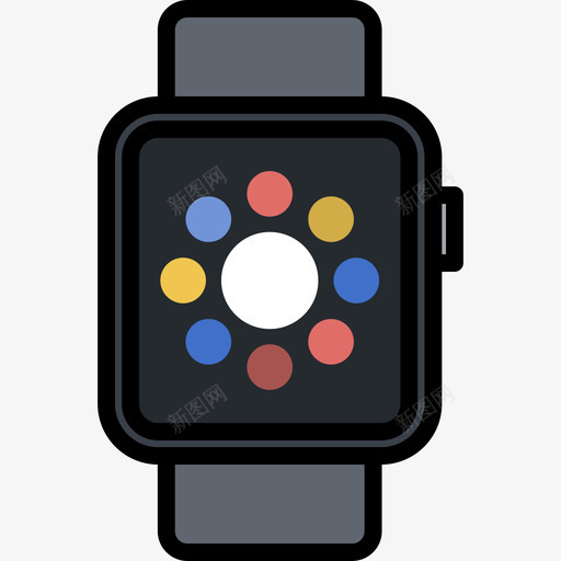 智能手表工具2线性颜色图标svg_新图网 https://ixintu.com 智能手表 线性颜色 设计工具2