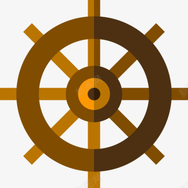 舵航行平直图标图标