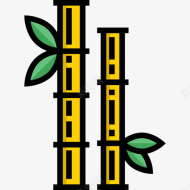 竹子瓷器7线纹颜色图标图标