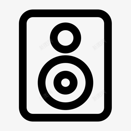 音乐盒扬声器音箱图标svg_新图网 https://ixintu.com 扬声器 音乐盒 音箱