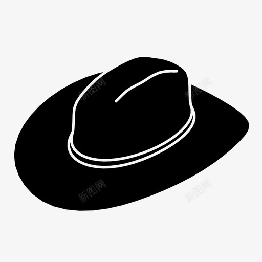 牛仔帽服装时装图标svg_新图网 https://ixintu.com 头 帽子 时装 服装 牛仔帽 软呢帽