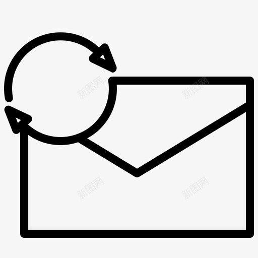 刷新邮件信件新建图标svg_新图网 https://ixintu.com 信件 刷新邮件 新建 邮寄