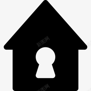 房锁钥匙和锁4填充图标图标