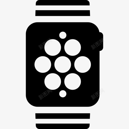苹果手表物联网6填充物图标svg_新图网 https://ixintu.com 填充物 物联网6 苹果手表