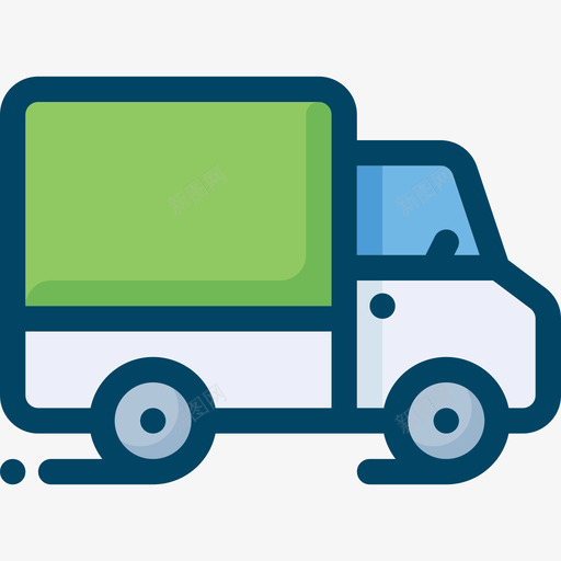 送货卡车商店和交货线性颜色图标svg_新图网 https://ixintu.com 商店和交货 线性颜色 送货卡车