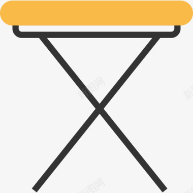 桌子家具30黄色阴影图标图标