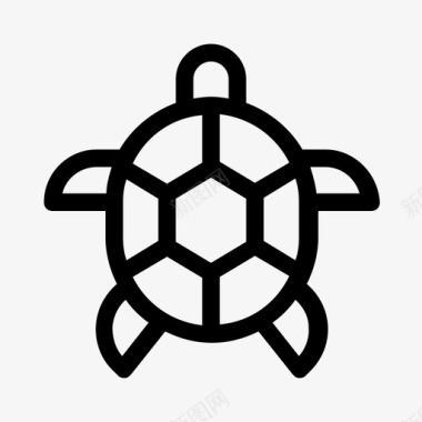 海龟盔甲海洋图标图标