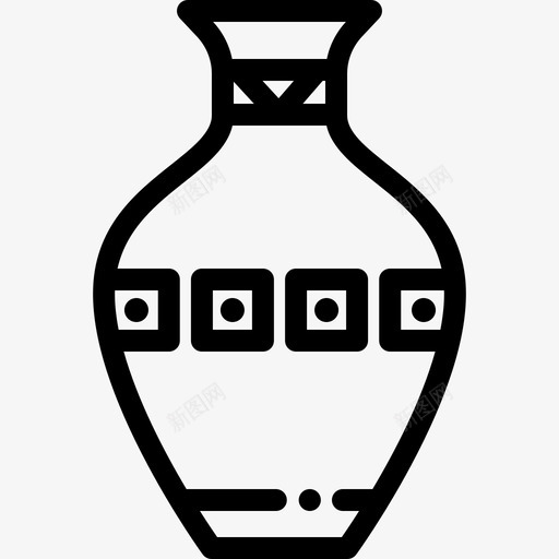 花瓶博物馆11直纹图标svg_新图网 https://ixintu.com 博物馆11 直纹 花瓶
