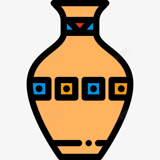 花瓶博物馆10线性颜色图标svg_新图网 https://ixintu.com 博物馆10 线性颜色 花瓶